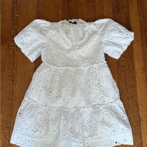 Tuckernuck Palmer Dress Small White Eyelet Lace A Line Cameron Eubanks Wimberley